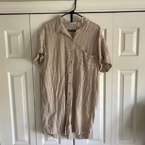 Rhythm striped linen shift dress